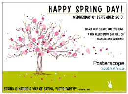 Not entirely equal day & night. Happy Spring Day Posterscope South Africa