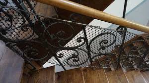 Properly sealed iron balusters on stairways or railings are very durable and protected from the elements. Railings Fillings Stainless Steel Rope And Mesh