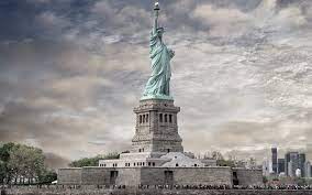 download wallpapers statue of liberty monument liberty enlightening the world new york american landmarks usa america manhattan nyc besthqwallpapers com american landmarks statue of liberty statue