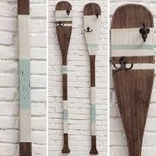 Wooden Oar Wall Hooks Set Of 2 Wooden Oars Wooden Oars Decor Oar Decor