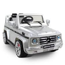 Licensed Mercedes Benz G55 Amg Kids Ride On Power Wheels Battery Toy Car Silver Mercedesbenzg55 Mercedes Benz Mercedes Benz