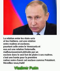 Haiti Anakopopilis lavalas yo rayi Ayiti e Ayisien. Lè Aristide kompoze e  fabrike fo nouvèl konsa li sal imaj Ayiti nan envante pawol ke Prezidan  Putin e Xi Jinping pa janm di