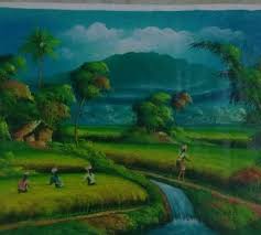 Paling Hits 30 Lukisan Pemandangan Alam Menggunakan Pensil Warna Jual Lukisan Pemandangan Alam Persawahan Kab Badung Gushen Tokoped In 2020 Painting Art Golf Courses