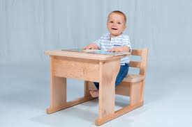 Montessori Tisch Und Sitzbank Mit Lehne Etsy Waiting Room Furniture Wash Basin Interactive Walls