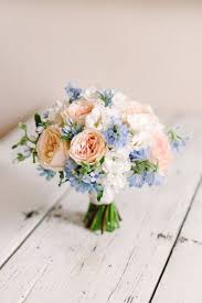 Blue, hot pink, and yellow. 20 Light Blue And Blush Pink Wedding Colors For Spring Summer 2020 Blue Wedding Bouquet Spring Wedding Colors Pink Flower Bouquet
