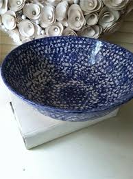 Vintage La Primula S R L Sponge Blue Pasta Salad Serving Bowl Made In Italy 12 Italian Ceramics Italian Art Pottery