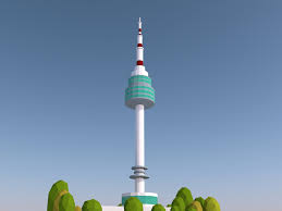 Low Poly N Seoul Tower Landmark Low Poly Tower Seoul
