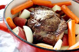 Add desired vegetables around beef roast in the oven. My Grandma S Pot Roast Steele House Kitchen