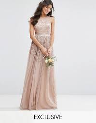 Asos Amelia Rose Mesh Maxi Dress With Sequin Embellished Placement 160 Womens Bridesmaid Dresses Asos Bridesmaid Dress Sequin Bridesmaid Dresses