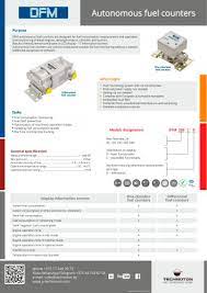 Dalian tmeasurement manufactures ultrasonic flow meter, magnetic flow meter, vortex flow meter, open channel flow meter, turbine flow meter for use in industry. Dfm Autonomous Fuel Flow Meters Technoton Pdf Catalogs Technical Documentation Brochure