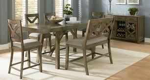 Omaha Counter Height Dining Set W X Back Bench Grey Counter Height Dining Table Dining Room Table Set Dining Room Design