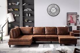 Canapés en cuir italien (angle, convertible, relaxation, 2 et 3 places). Rock Canape D Angle Panoramique 8 Places Pas Cher Canape Cdiscount Ventes Pas Cher Com Deco Salon Canape Marron Canape Angle Idee Deco Canape Marron