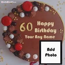 The best 60th birthday wishes can make turning 60 a little easier and a lot more special. 60th Age Birthday Cake On Name Print Create Status Free