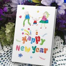 See more ideas about happy new year cards, new year card, card making. Coloring Greeting Cards Diy Greeting Cards Parent Child Activities Graffiti Gifts Christmas Children Handmade New Year S Day Cards