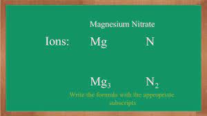 Writing Ionic Formulas Magnesium Nitrate Youtube