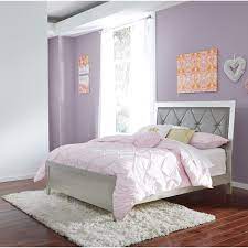 Since the dresser is one of the larger pieces in a bedroom set, it helps lay the foundation for the rest of the room. Signature Design By Ashley Olivet Glam Full Panel Bed With Faux Crystal Button Tufting Royal Furniture Panel Beds