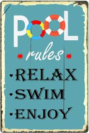 Check spelling or type a new query. Pool Rules Relax Swim Enjoy Tin Sign Vintage Iron Painting Metal Plate Novelty Pool Decor Lazada Ph
