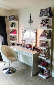 This Is A Cute Vanity I Don T Need All The Makeup Though Just My Hair Care Products And Polish Glam Room Home Decor Vanity Room
