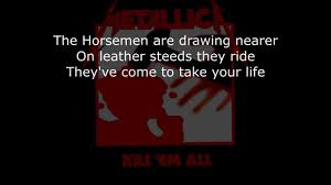 Metallica The Four Horsemen Lyrics Hd Four Horsemen Metallica Lyrics