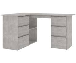 The simple desk base is made from readily available wood from the home center while the top is cherry hardwood for a stunning accent. Vidaxl Angle Desk With Drawers Concrete Grey Ab 140 59 Preisvergleich Bei Idealo De
