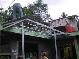 Untuk mendapat kekuatan agar dapat menopang bobot atap, biasanya digunakan 2 lapis baja ringan dalam satu tiang. 081 376 986 067 Net Kanopi Purwokerto Raya 07 Youtube