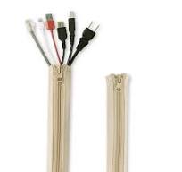 Flexible Cable Management Sleeve with Zipper - Extendable Cord Organizer  System Wrap Wire Cable Cover Sleeve Holder, Keep Home & Office Clean Safe  ...