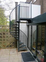 Galvanised Powder Coated Garden Access Spiral Staircase Staircase Outdoor Spiral Staircase Outdoor Exterior Stairs