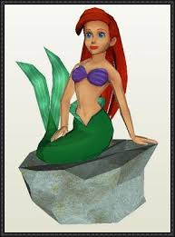 Disney The Little Mermaid Ariel Free Papercraft Download Paper Crafts Papercraft Download Disney