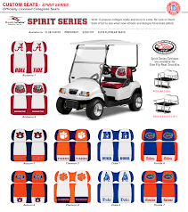 Collegiate Golf Cart Seats Sports Team Custom Golf Carts Golf Cart Seats Golf Cart Accessories