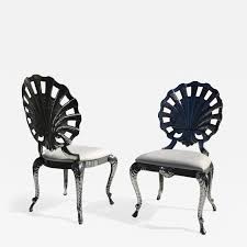 Brown Jordan Furniture Pair Venetian Grotto Style Aluminum Shell Chairs Brown Jordan Furniture Shell Chair Brown Jordan