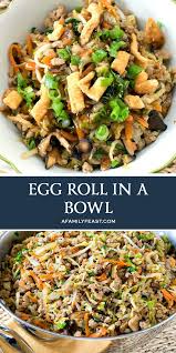 Egg Roll In A Bowl Has All Of The Same Delicious Flavors Of An Egg Roll At A Chinese Restaurant But In 2020 Salad Recipes Healthy Easy Egg Rolls Easy Chinese Recipes