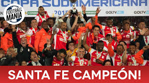 The regulations for the copa sudamericana trophy follows very closely those of the copa libertadores trophy. Santa Fe Campeon Copa Sudamericana 2015 Trophy Ceremony Lap Of Honour Youtube