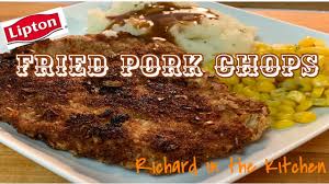 I used red/yellow peppers, squash, zucchini, onion, red this recipe for smothered pork chops with mushrooms and onions has the singular distinction of being the dish that is in both our summer and winter rotations. Lipton Onion Soup Fried Pork Chops Richard In The Kitchen Youtube