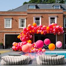Pool Balloons Summer Party Bubblegum Balloons Balloon Installation Balloons