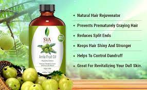 It is said to promote hair growth, prevent dandruff and lice, and improve hair quality. Amazon Com Sva Organics 100 Pure Natural Amla Oil 4 Oz With Dropper Authentic Premium Quality Therapeutic Grade Non Gmo Oil Large Size For Rejuvenating Scalp Hair Skin Health