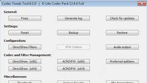 A powerful codec pack for all file formats. K Lite Codec Pack Full Download