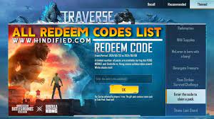 Pubg Mobile Redeem Code June 2021 Free Rewards Godzilla Vs Kong ह द Fied