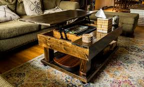 The coffee table comes with removable casters, allowing you to move the table with ease any time you have company over or you just want to rearrange the place. Custom Coffee Table On Wheels With Lift Top Drawer Cubbies And Bottom Shelf For Storage Long Time Lurker First Time Poster Thanks To Everyone For Constant Inspiration Woodworking