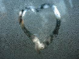 Romantic rain desktop background, women's silver diamond double hearts necklace. Romantic Rain Desktop Wallpaper Love Wallpaper Better