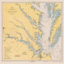 1940 nautical chart of chesapeake bay products nautical