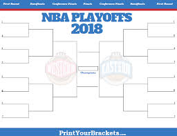 2018 Nba Playoff Bracket Printable Nba Playoff Bracket Basketball Playoffs Playoffs