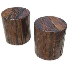 Appalachian Solid Wood 2pc Tree Stump End Table Stool Set Tree stumps are generally regarded as nuisance tripping hazards, the unwanted remains of an unwanted tree.
