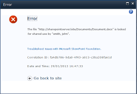 Click versioning settings under general settings. Locked For Shared Use Sharepoint Stack Exchange