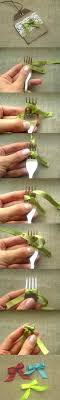 Diy Tutorial Diy Bow Diy Satin Ribbon Bow With A Fork Bead Cord Diy Ribbon Ribbon Bows Christmas Crafts