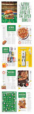 A Food Lover S Guide To The Super Bowl Bon Appetit Alaina Sullivan Food Magazine Layout Editorial Design Layout Magazine Design