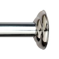 Zenna Home Builder 41 In 72 In Steel Tension Shower Rod In Chrome Grey Shower Curtain Rods Tension Shower Rod Curtain Rods