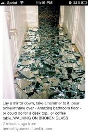 Pin By Michiellutz On Techniques Flooring Shattered Mirror Floor Mirror