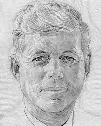 A great President.... John F Kennedy Pencil sketch of John F Kennedy by my  late father Bernard Safran. My father painted JFK twice for the cover of  Time Magazine in the early