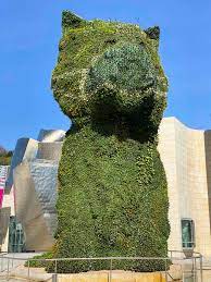 Stainless steel, wood (at arolsen only), soil, geotextile fabric, internal irrigation system, live flowering plants 486 x 486 x 256 inches 1234.4 x 1234.4 x 650.2 cm © jeff koons 1992. Woof Jeff Koons S Puppy At The Guggenheim Museum Bilbao Gets Its Own Flowery Face Mask The Art Newspaper