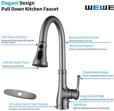 Appaso 3 hole kitchen faucet with pull down magnetic docking sprayer stainless steel brushed nickel, 2 hole pull out kitchen sink faucet with side single handle and soap dispenser, 211bn. Brushed Gold Copper Single Handle 1 Hole Pull Down Kitchen Faucet Gold Kitchen Sink Faucet With Pull Out Sprayer Champagne Bronze Wewe Tools Home Improvement Kitchen Sink Faucets Urbytus Com